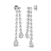 Dainty Gold Diamond Drop & Trilogy Earrings - 1ct Luxury Jewelry in 10K/14K gold and platinum with certified lab-grown or natural diamonds