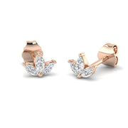 Deely Gold Diamond Earrings - Elegant Shape, 0.2ct to 0.5ct in 10K/14K gold and platinum with certified lab-grown or natural diamonds