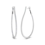 0.5 Ct Diamond Hoop Earrings in 10K/14K gold and platinum with certified lab-grown or natural diamonds