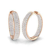 Hoop Earrings - 2.50 Carat Natural & Lab-Grown Diamond Sparkle in 10K/14K gold and platinum with certified lab-grown or natural diamonds