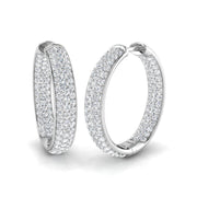 Hoop Earrings - 2.50 Carat Natural & Lab-Grown Diamond Sparkle in 10K/14K gold and platinum with certified lab-grown or natural diamonds