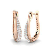 0.5 Ct Diamond Hoop Earrings in 10K/14K gold and platinum with certified lab-grown or natural diamonds