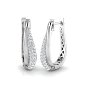 0.5 Ct Diamond Hoop Earrings in 10K/14K gold and platinum with certified lab-grown or natural diamonds
