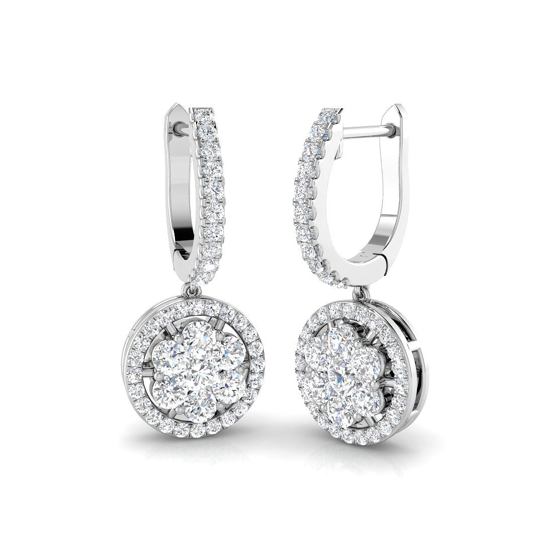 Daysy Luxury Gold Drop & Trilogy Diamond Earrings - 1ct to 1.25ct in 10K/14K gold and platinum with certified lab-grown or natural diamonds