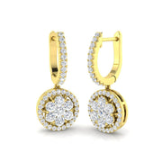 Daysy Luxury Gold Drop & Trilogy Diamond Earrings - 1ct to 1.25ct in 10K/14K gold and platinum with certified lab-grown or natural diamonds