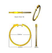 Hoop Earrings - 1.75ct To 2.75ct Pave Set Sparkle in 10K/14K gold and platinum with certified lab-grown or natural diamonds