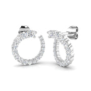 0.5 Ct Diamond Hoop Earrings in 10K/14K gold and platinum with certified lab-grown or natural diamonds