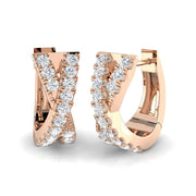 0.33 Ct Diamond Hoop Earrings in 10K/14K gold and platinum with certified lab-grown or natural diamonds