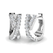 0.33 Ct Diamond Hoop Earrings in 10K/14K gold and platinum with certified lab-grown or natural diamonds