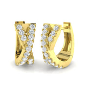 0.33 Ct Diamond Hoop Earrings in 10K/14K gold and platinum with certified lab-grown or natural diamonds