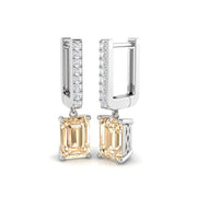 Elegant Gold Colour Hoop Diamond Earrings - Taggy Collection, 1.75ct-2.5ct in 10K/14K gold and platinum with certified lab-grown or natural diamonds