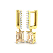 Elegant Gold Colour Hoop Diamond Earrings - Taggy Collection, 1.75ct-2.5ct in 10K/14K gold and platinum with certified lab-grown or natural diamonds