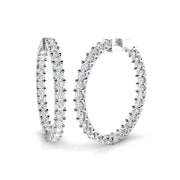 Hoop Earrings - Ereoy 11.5ct Radiant Sparkle in 10K/14K gold and platinum with certified lab-grown or natural diamonds