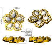 2.0 Carat Pear Cut Diamond Flower Stud Earrings in in 10K/14K gold and platinum with certified lab-grown or natural diamonds