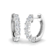 0.5 Ct to 1 Ct Diamond Hoop Earrings in 10K/14K gold and platinum with certified lab-grown or natural diamonds