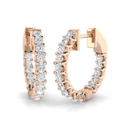 Hoop Earrings - 0.9 Carat Lab-Grown Diamond Sparkle in 10K/14K gold and platinum with certified lab-grown or natural diamonds