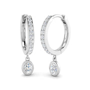 Elegant Eatby Gold Drop & Trilogy Diamond Earrings - 0.5ct Luxury Style in 10K/14K gold and platinum with certified lab-grown or natural diamonds