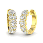 1.5 Ct Oval Diamond Hoop Earrings in 10K/14K gold and platinum with certified lab-grown or natural diamonds