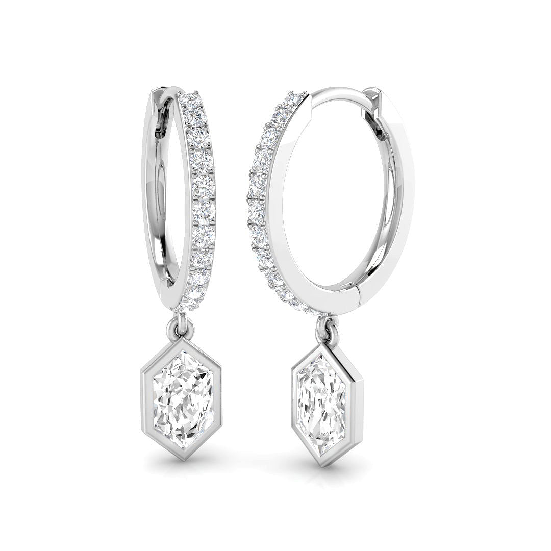 Luxury Pouch Diamond Earring 0.75 ct Platinum, , , Yellow & in 10K/14K gold and platinum with certified lab-grown or natural diamonds
