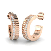 0.33 Ct Lab Grown Diamond Hoop Earrings in 10K/14K gold and platinum with certified lab-grown or natural diamonds