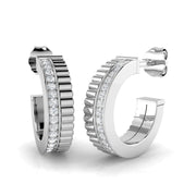 0.33 Ct Lab Grown Diamond Hoop Earrings in 10K/14K gold and platinum with certified lab-grown or natural diamonds