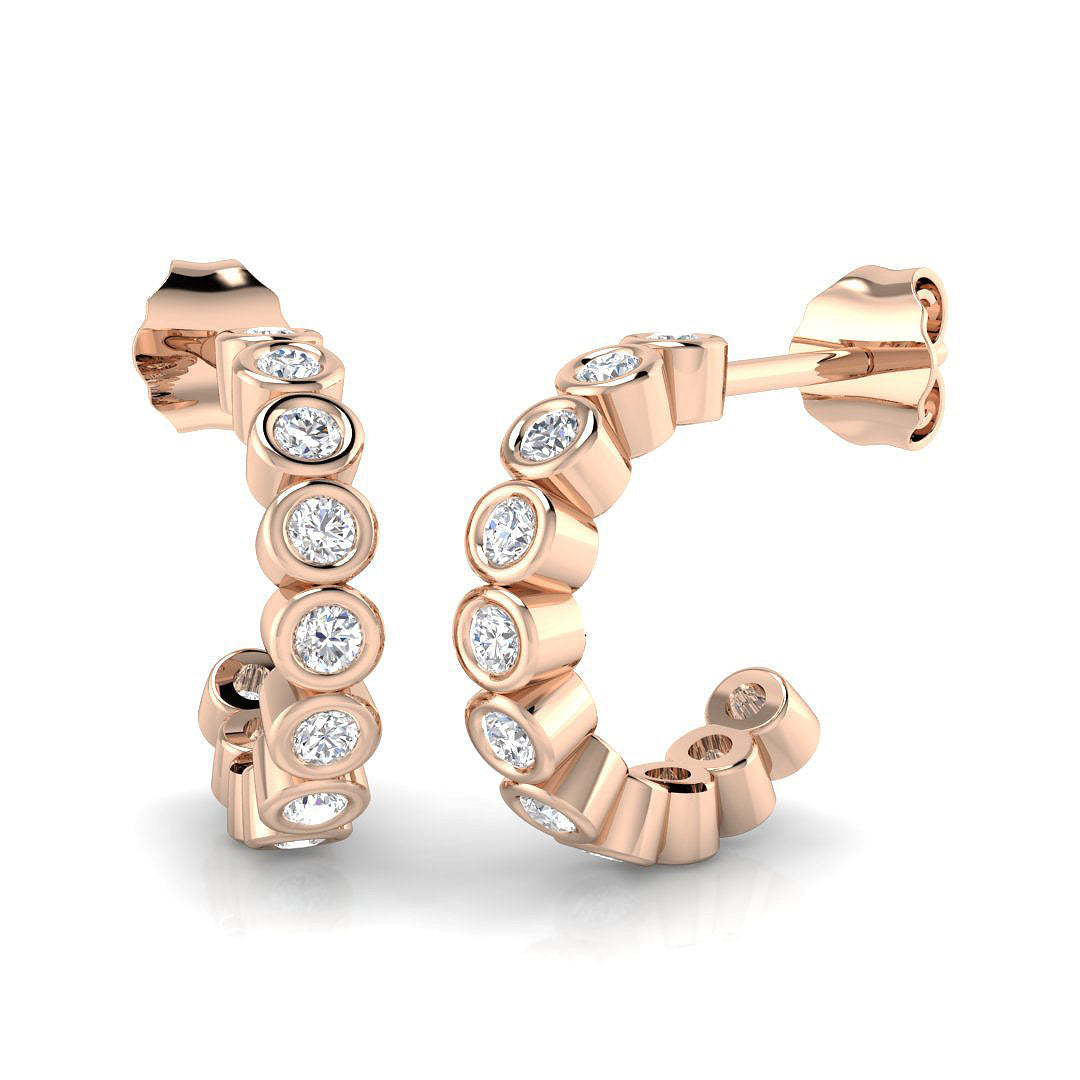 0.5 Ct Gold Stud Earrings in 10K/14K gold and platinum with certified lab-grown or natural diamonds