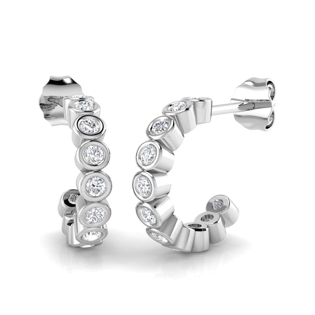 0.5 Ct Gold Stud Earrings in 10K/14K gold and platinum with certified lab-grown or natural diamonds