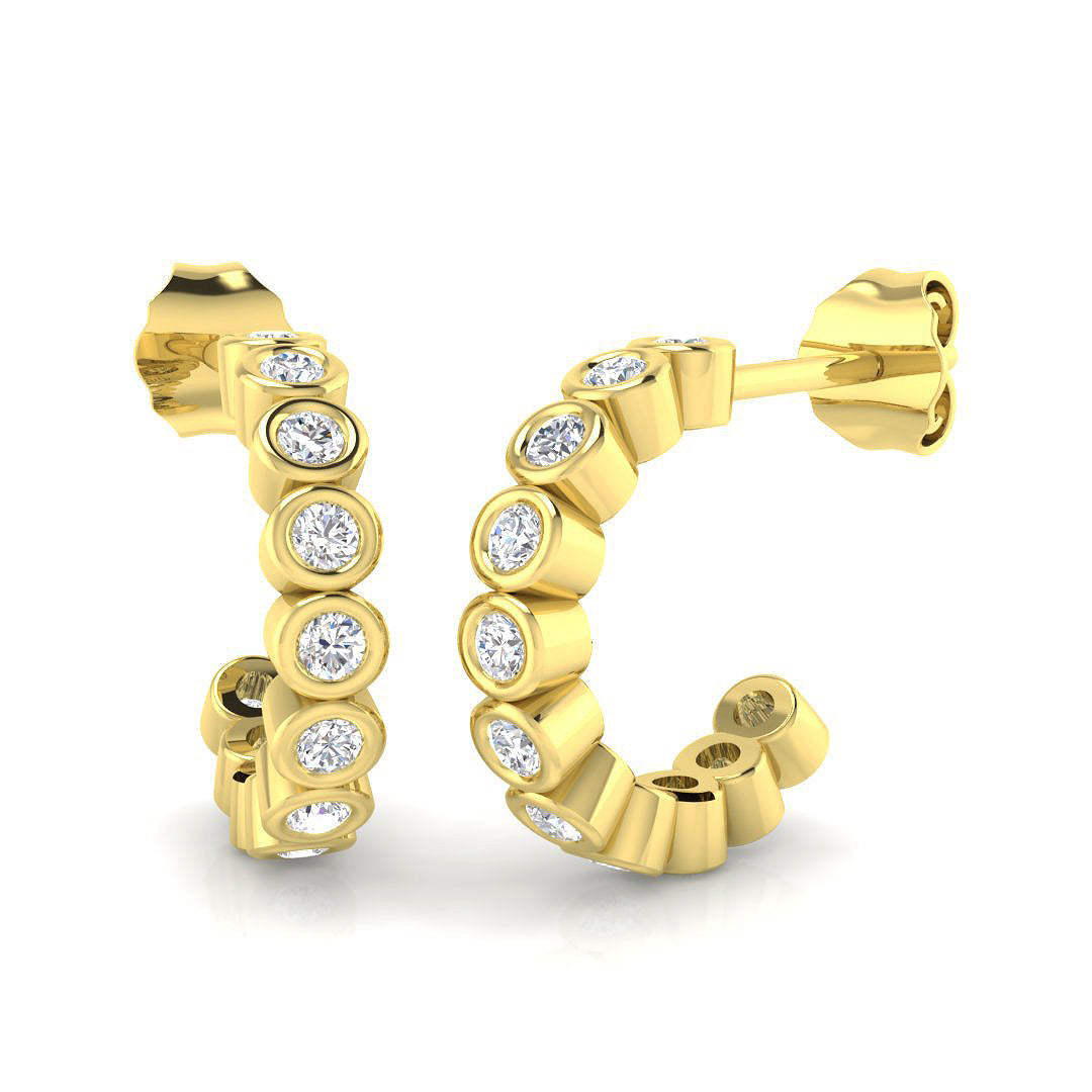 0.5 Ct Gold Stud Earrings in 10K/14K gold and platinum with certified lab-grown or natural diamonds