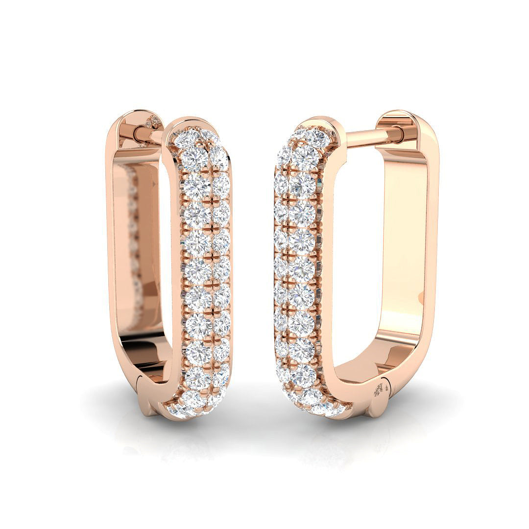 Hoop Earrings 0.2 Ct Gold Cosmic Luxury in 10K/14K gold and platinum with certified lab-grown or natural diamonds