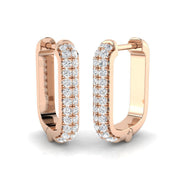 Hoop Earrings 0.2 Ct Gold Cosmic Luxury in 10K/14K gold and platinum with certified lab-grown or natural diamonds