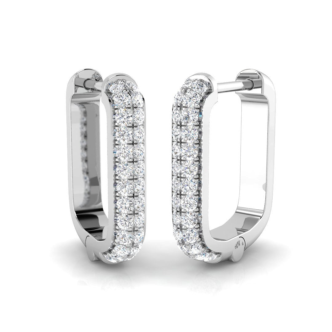 Hoop Earrings 0.2 Ct Gold Cosmic Luxury in 10K/14K gold and platinum with certified lab-grown or natural diamonds