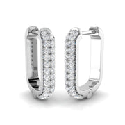 Hoop Earrings 0.2 Ct Gold Cosmic Luxury in 10K/14K gold and platinum with certified lab-grown or natural diamonds
