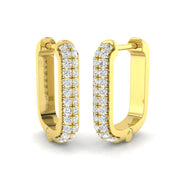 Hoop Earrings 0.2 Ct Gold Cosmic Luxury in 10K/14K gold and platinum with certified lab-grown or natural diamonds