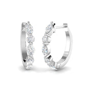 0.5 Ct Gold Hoop Earrings in 10K/14K gold and platinum with certified lab-grown or natural diamonds