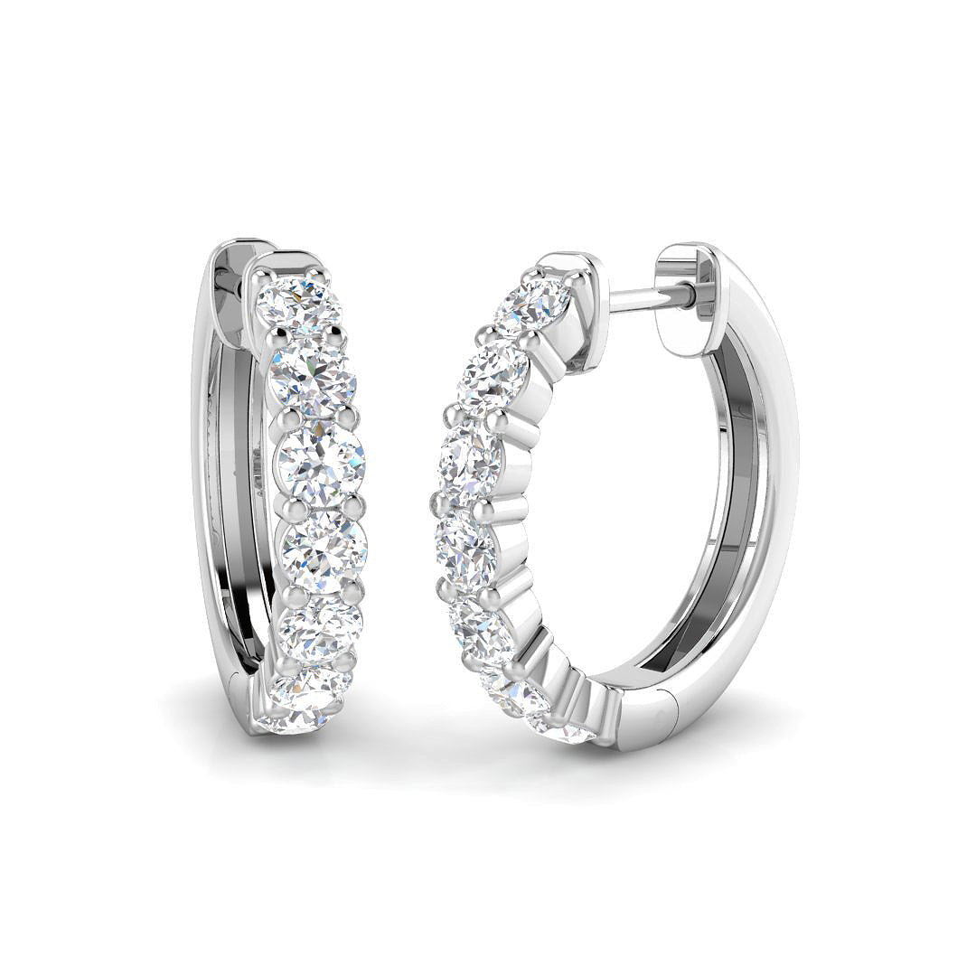 Hoop Earrings 0.5 Ct Gold Pure Elegance in 10K/14K gold and platinum with certified lab-grown or natural diamonds
