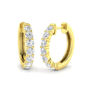Hoop Earrings 0.5 Ct Gold Pure Elegance in 10K/14K gold and platinum with certified lab-grown or natural diamonds