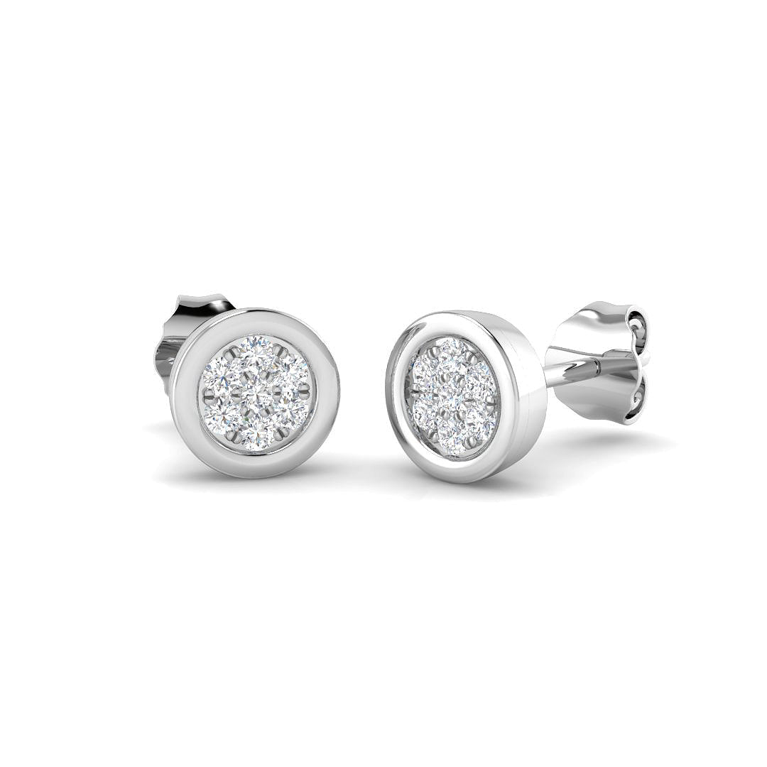0.15Ct Round Diamond Stud Earrings in 10K/14K gold and platinum with certified lab-grown or natural diamonds