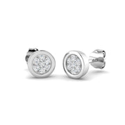 0.15Ct Round Diamond Stud Earrings in 10K/14K gold and platinum with certified lab-grown or natural diamonds