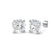 Stud Earrings with Round Brilliant Diamonds - 4ct to 8ct in 10K/14K gold and platinum with certified lab-grown or natural diamonds