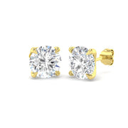 Stud Earrings with Round Brilliant Diamonds - 4ct to 8ct in 10K/14K gold and platinum with certified lab-grown or natural diamonds