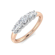 Diamond Glamis 5 Stone Ring in 10K/14K gold and platinum with certified lab-grown or natural diamonds