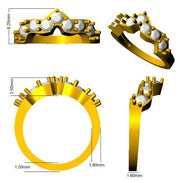 Graduated Round Diamond Wishbone Ring in 10K/14K gold and platinum with certified lab-grown or natural diamonds