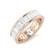 Lab-Grown & Natural Baguette Diamond Full Eternity Ring in 10K/14K gold and platinum with certified lab-grown or natural diamonds