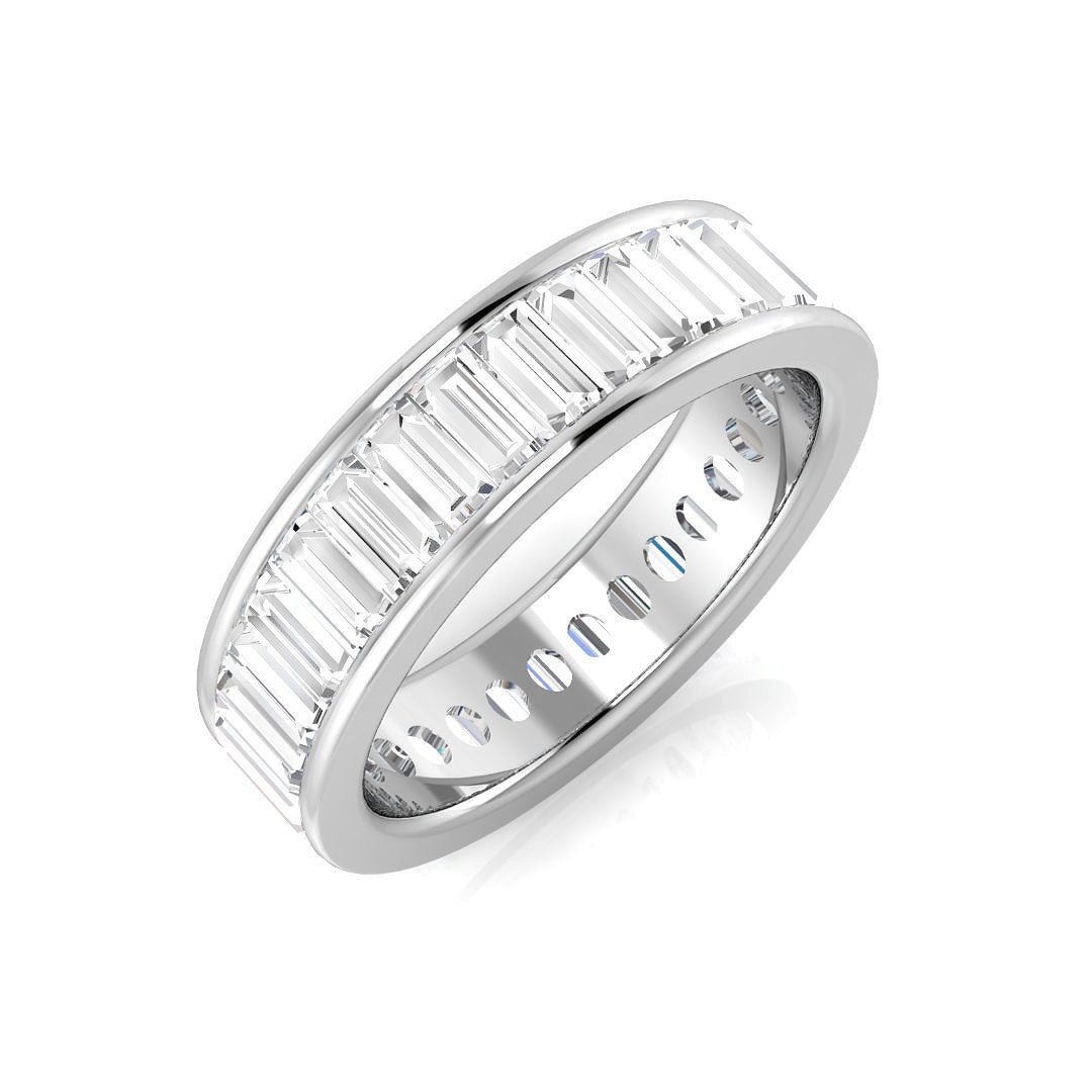 Lab-Grown & Natural Baguette Diamond Full Eternity Ring in 10K/14K gold and platinum with certified lab-grown or natural diamonds
