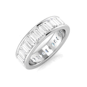 Lab-Grown & Natural Baguette Diamond Full Eternity Ring in 10K/14K gold and platinum with certified lab-grown or natural diamonds