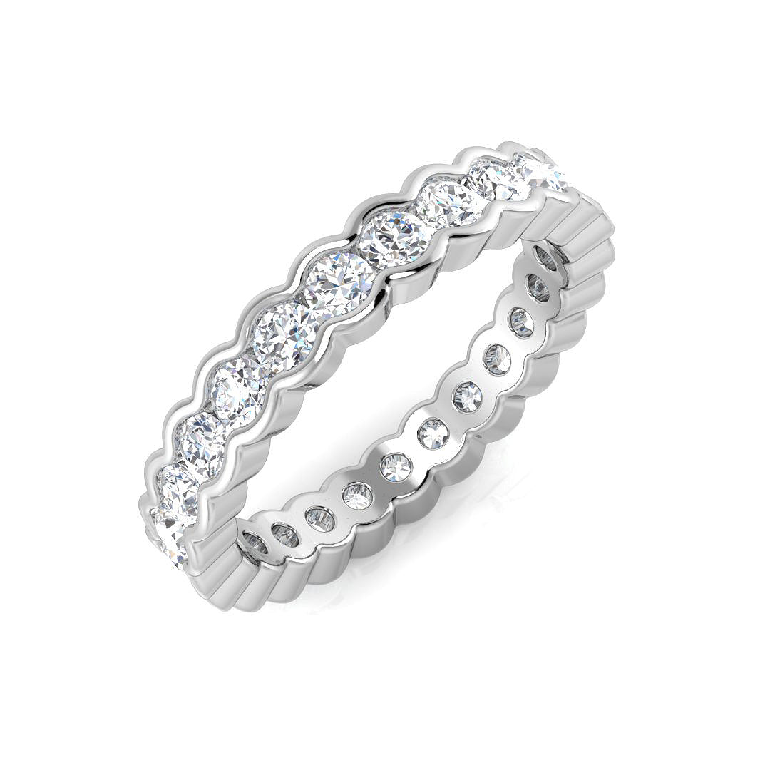 Diamond Full Eternity Ring in 10K/14K gold and platinum with certified lab-grown or natural diamonds