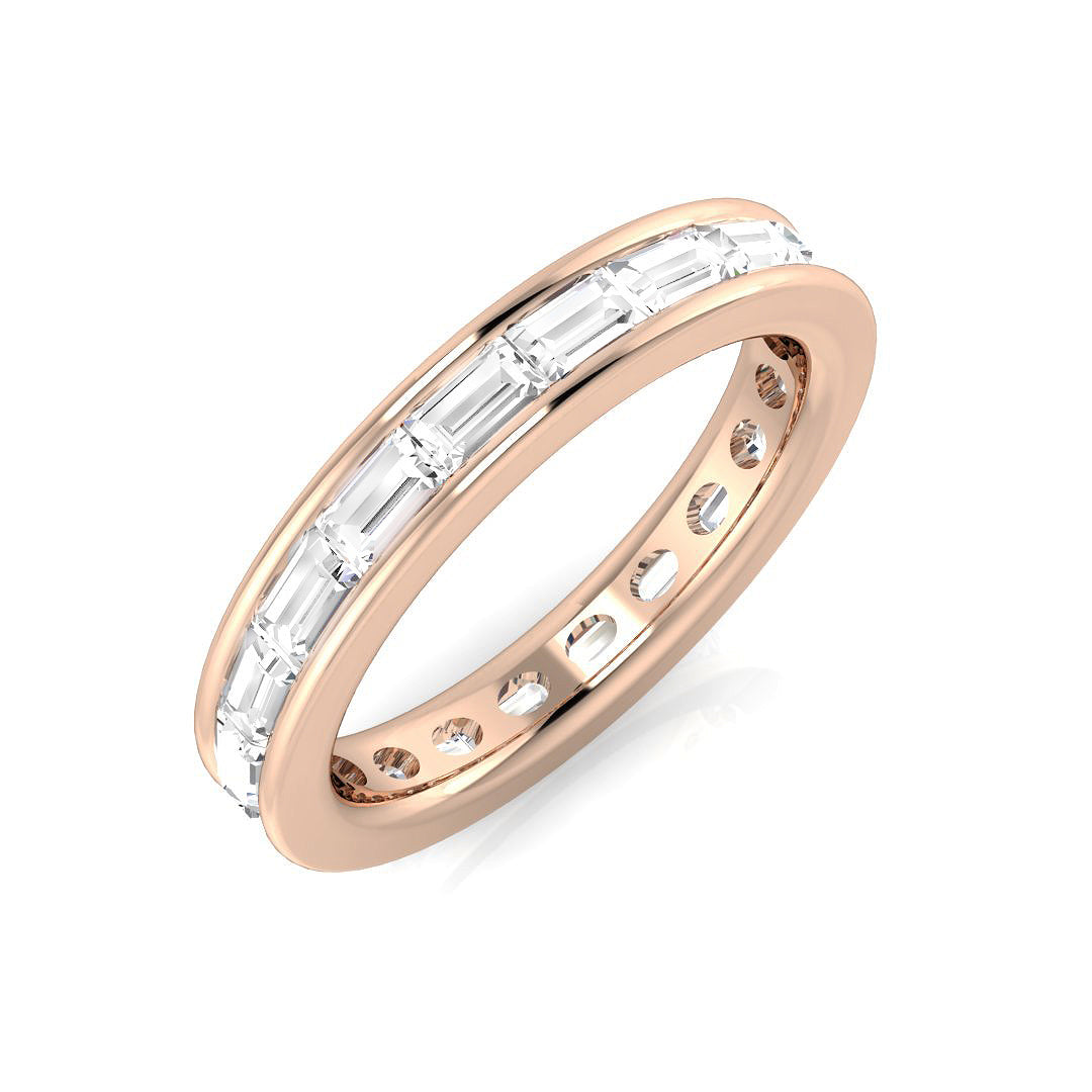 Natural Diamond Full Eternity Ring in 10K/14K gold and platinum with certified lab-grown or natural diamonds