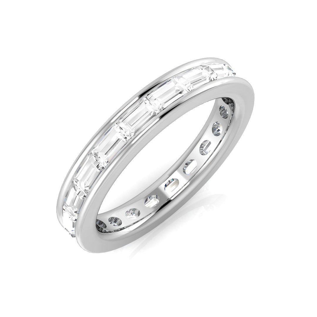 Natural Diamond Full Eternity Ring in 10K/14K gold and platinum with certified lab-grown or natural diamonds