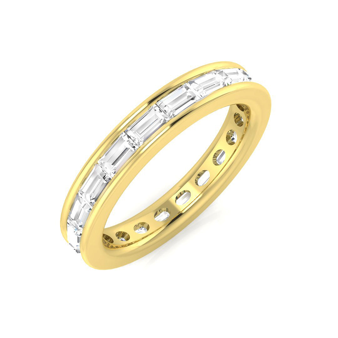 Natural Diamond Full Eternity Ring in 10K/14K gold and platinum with certified lab-grown or natural diamonds