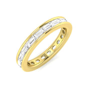 Natural Diamond Full Eternity Ring in 10K/14K gold and platinum with certified lab-grown or natural diamonds